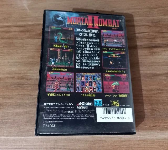 Mortal Kombat 2 Original Japonês CIB Completo Mega Drive - Foto 5