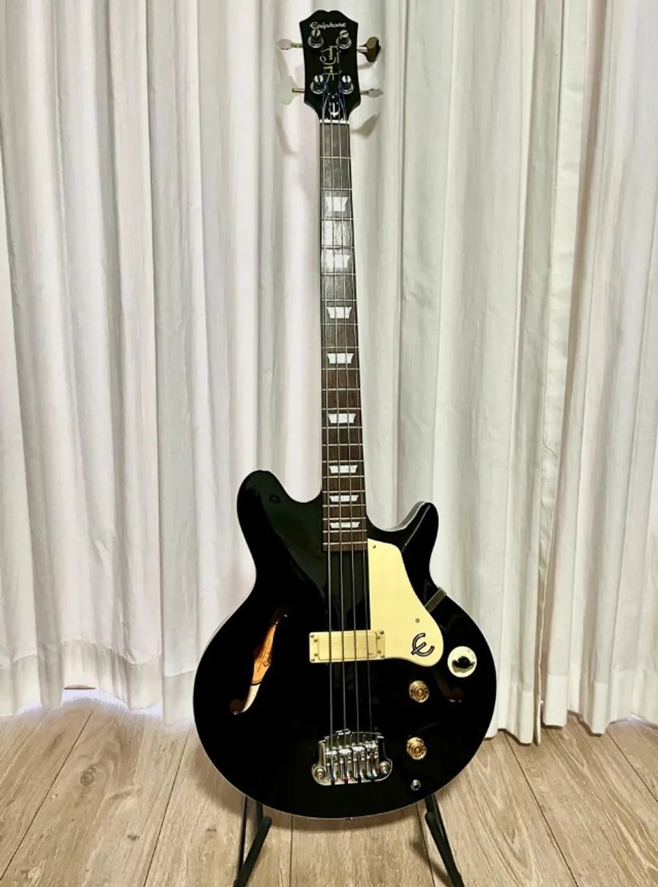 Baixo Epiphone Jack Casady com Case Original e Ferragens Hipshot - Foto 2