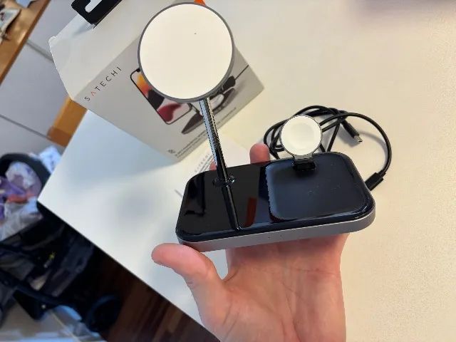 SATECHI Carregador MagSafe 3 em 1 para iPhone / Apple Watch / AirPods - Foto 3