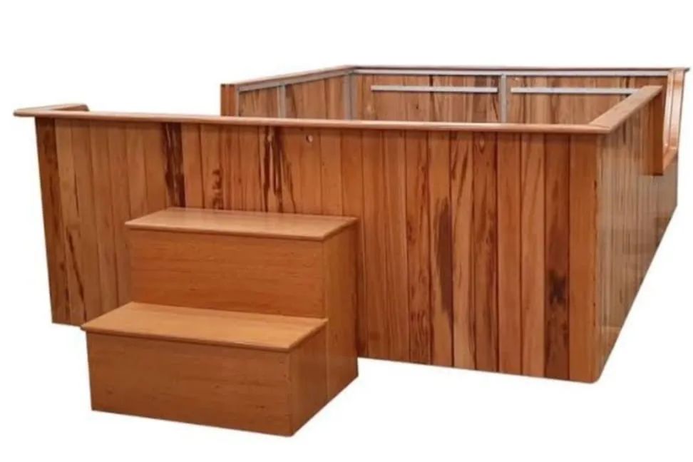 Deck de madeira pronto para Spa, Jacuzzi, banheira, ofurô, hidromassagem