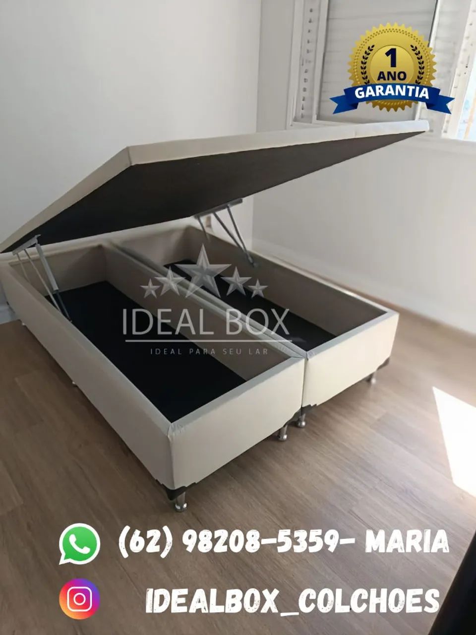 BOX BAÚ CASAL BIPARTIDO 138X188