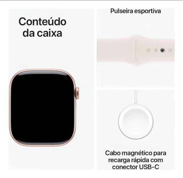 Apple Watch Series 10 de 42mm na Cor Rose Gold | Lacrado com Nota, Pronta Entrega - Foto 4