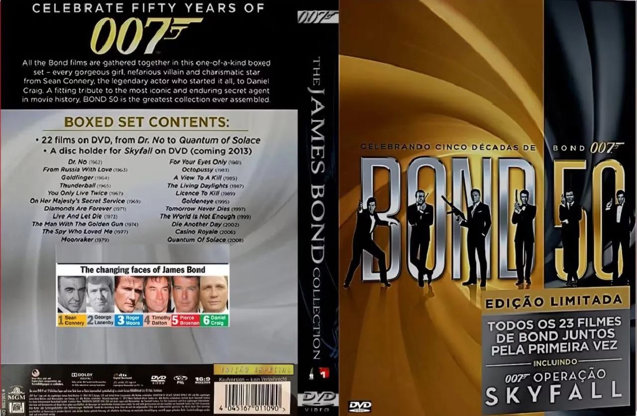 Coleção de DVDs James Bond 50 anos