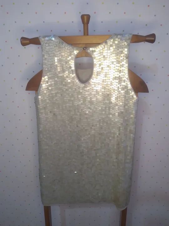 Blusa de Paetês Prateada - Foto 4