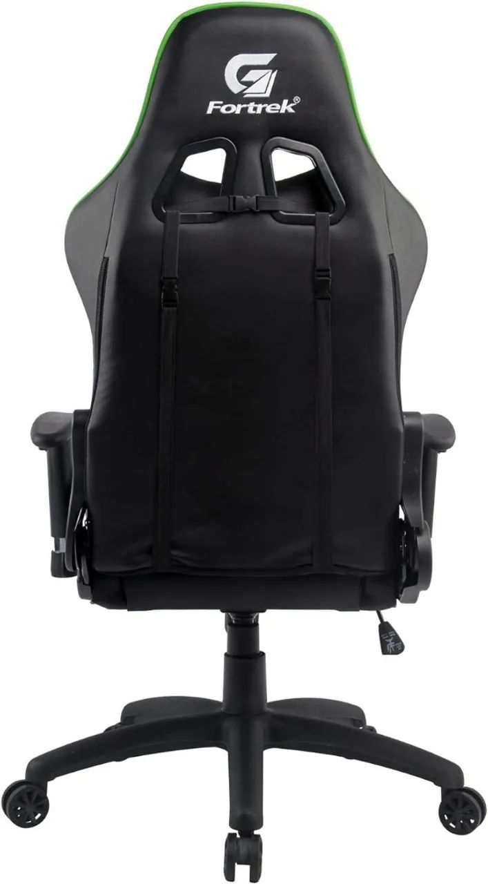 Cadeira Gamer Fortrek Black Hawk Preta/Verde, Reclinável, Ajuste Altura Braço - WZetta - Foto 4