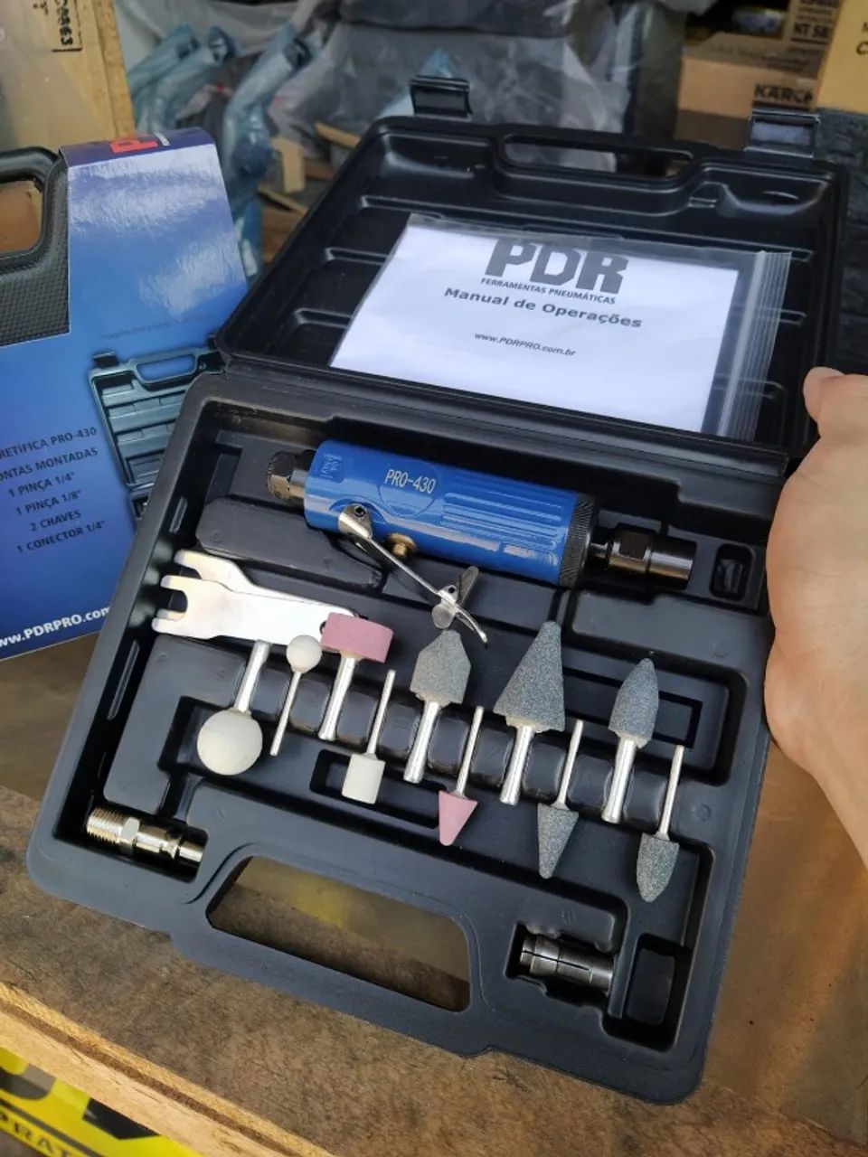 Kit versátil PDR: retífica pneumática com 16 acessórios prontos! - Foto 4