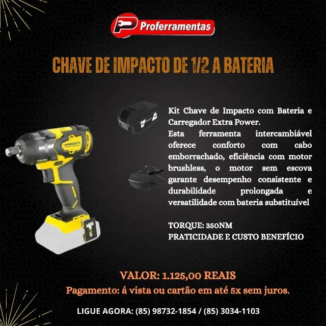 Chave de impacto a bateria