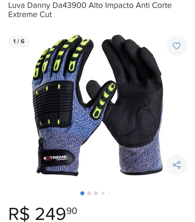 Luva de Segurança Danny Da43900 anti impacto Tijuca RJ 