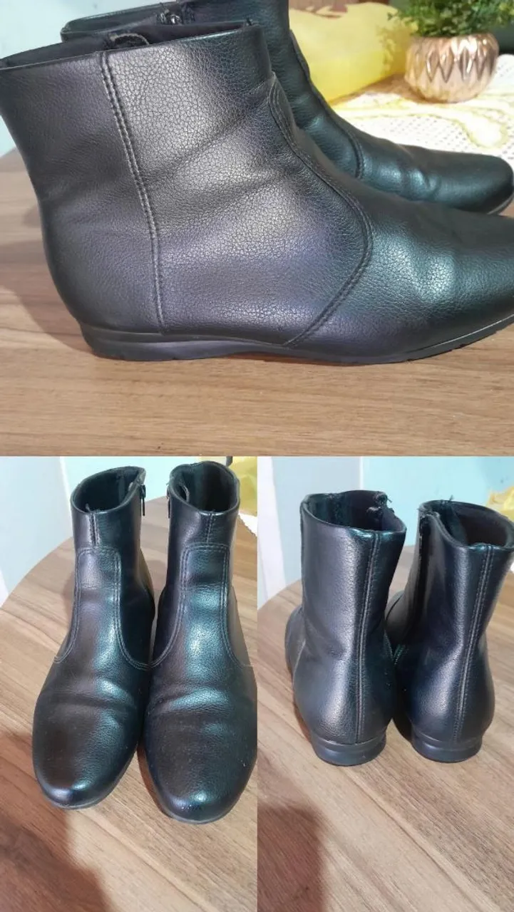 Botas de Couro Pretas