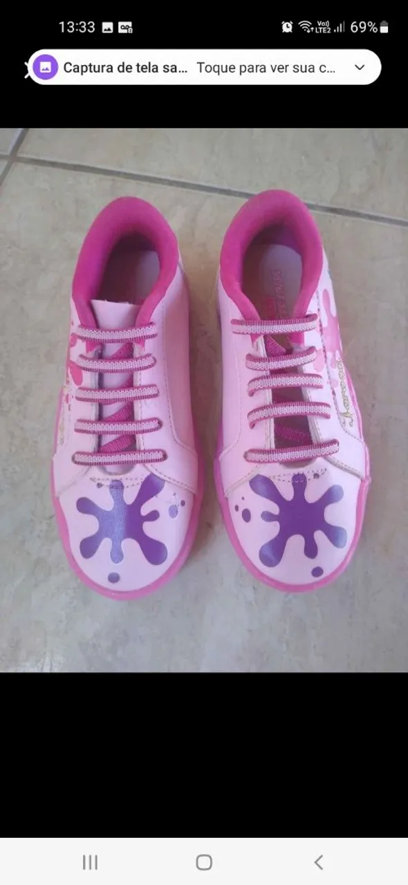 Tênis Infantil Rosa com Detalhes