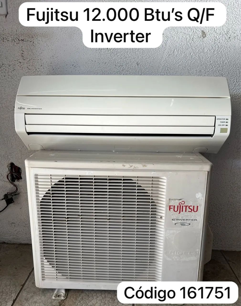 Ar Condicionado Fujitsu 12.000 BTUs Inverter Quente e frio 