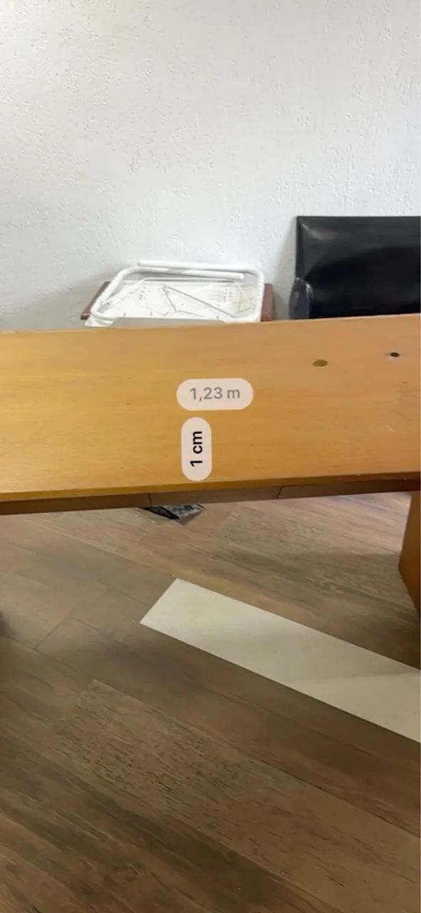 Mesa de Escritório em madeira maciça c/2gavetas embutida design italiano 62cm x 1,30cm  - Foto 5