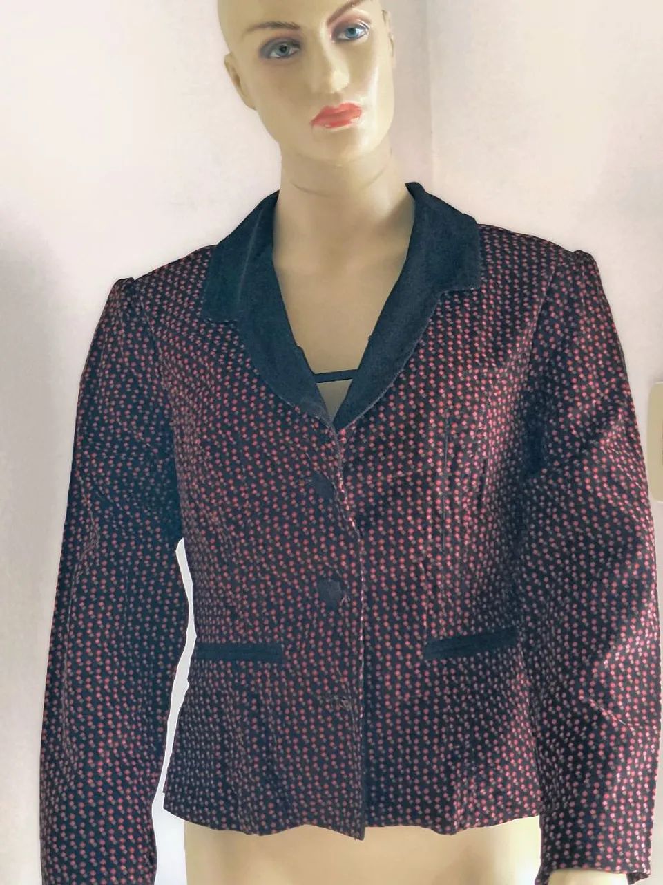 Casaco feminino de veludo