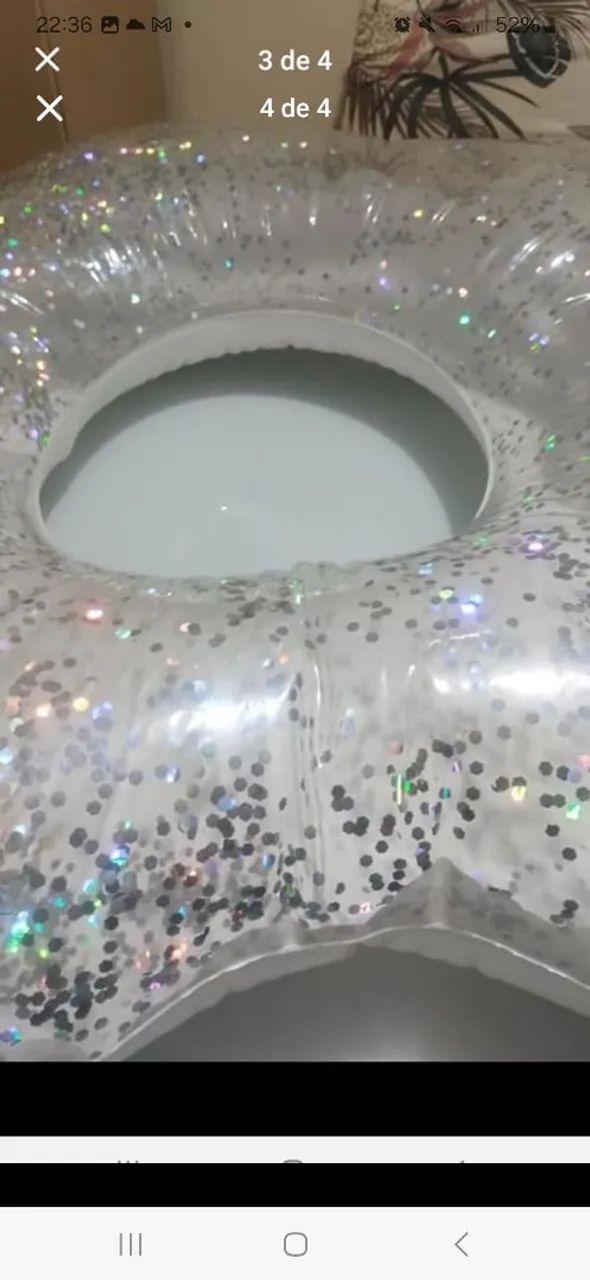 Bóia de Piscina Glitter Arco-íris - Foto 3