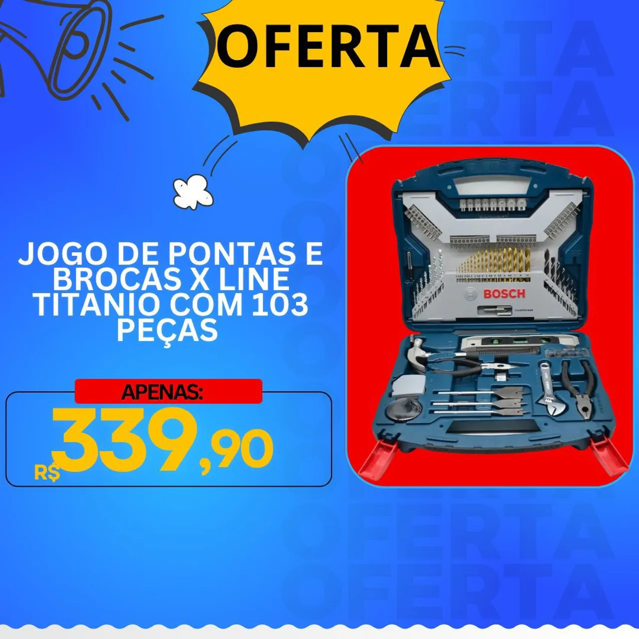 Jogo de Pontas e Brocas X Line Titanio 103 Peças - BOSCH