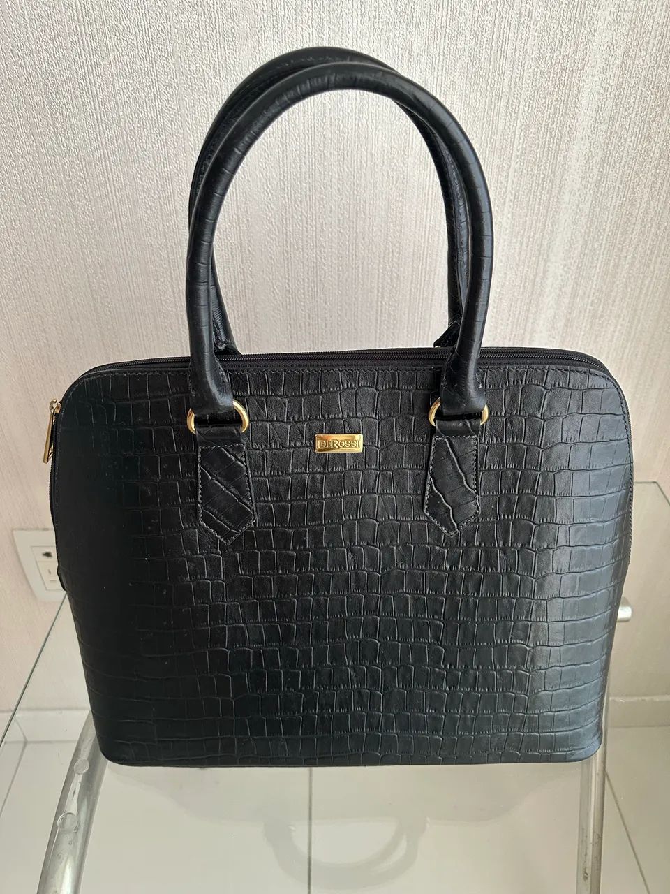Bolsa couro legítimo tamanho G sem marcas de uso - Foto 2