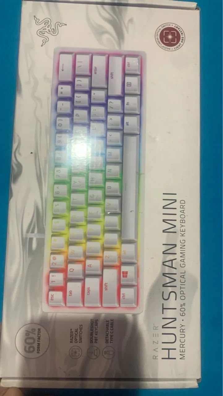 Teclado Razer Huntsman Mini - RGB - Chroma - Branco - Foto 4