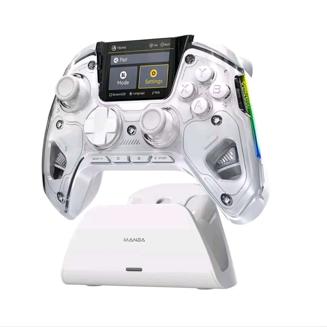 Controle MANBA V2 Transparente Para Switch/PC/iOS/Android - NOVO