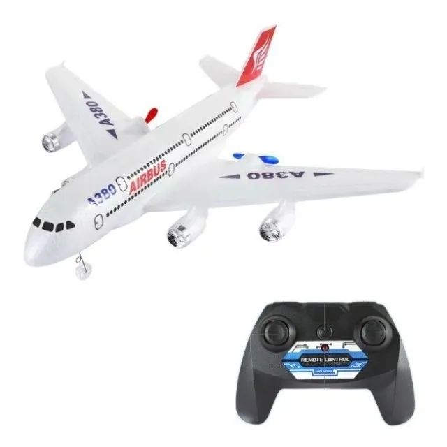 Aeromodelo Airbus A380 R/c 2.4ghz 2ch  Com Iluminação De Led - Foto 2