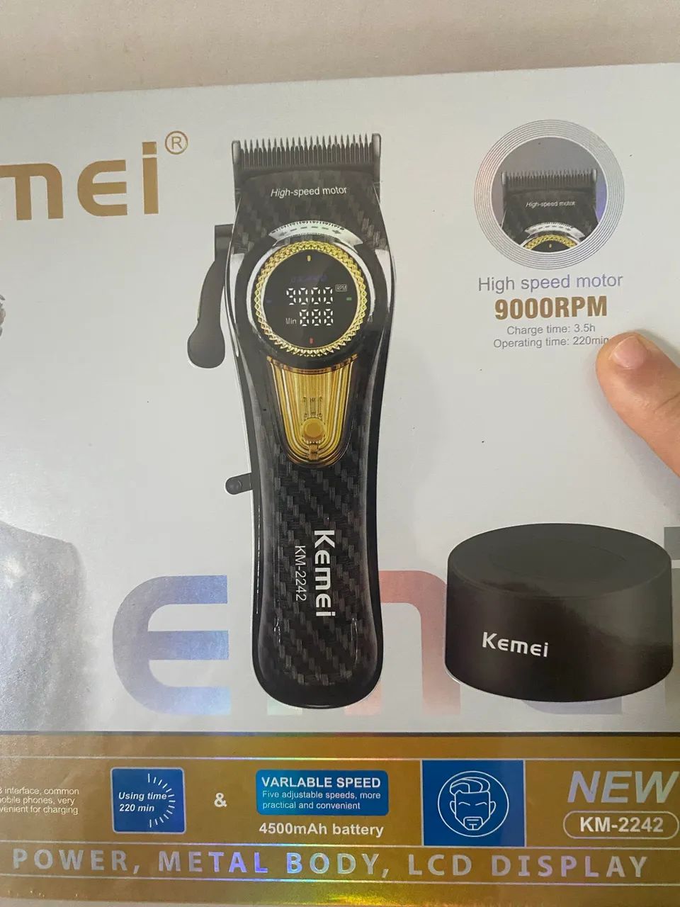 Máquina Kemei turbo 9000 Rpm  - Foto 3