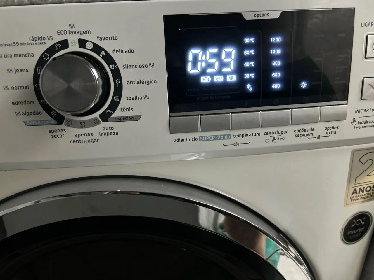 Máquina de Lavar e Secar 11kg Invertida Smart - Foto 2