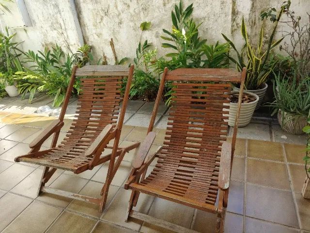 Cadeiras espreguiçadeira madeira maciça  - Foto 2