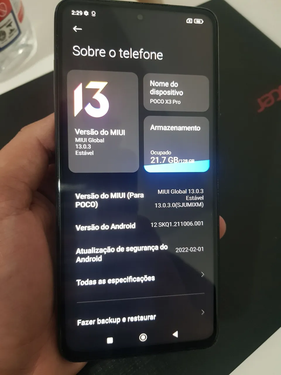 Vendo Poco X3 Pro 128GB 8GB Tem excelente