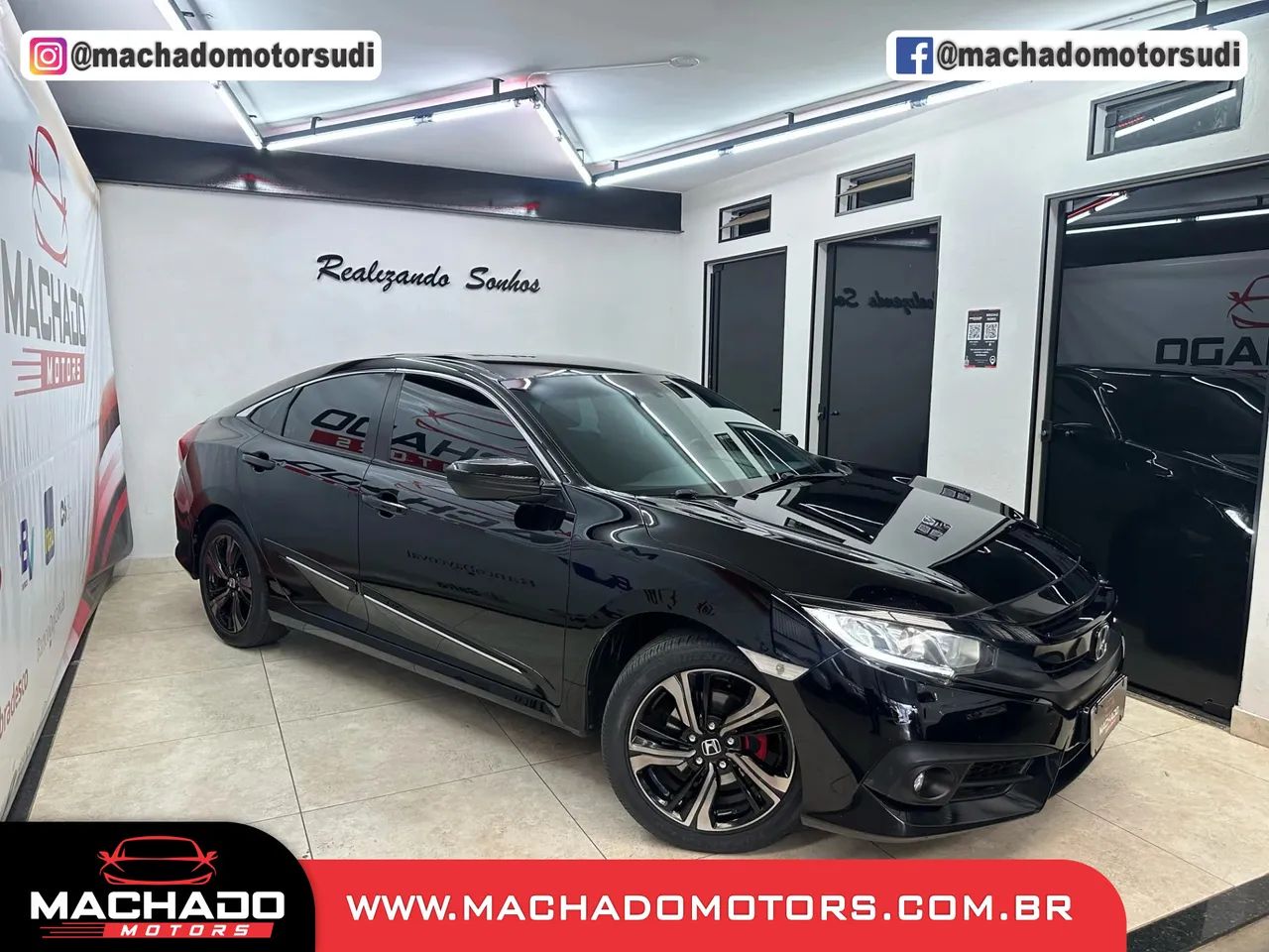 HONDA CIVIC 2.0 16V FLEXONE SPORT 4P CVT PRETO 2018 - Foto 2