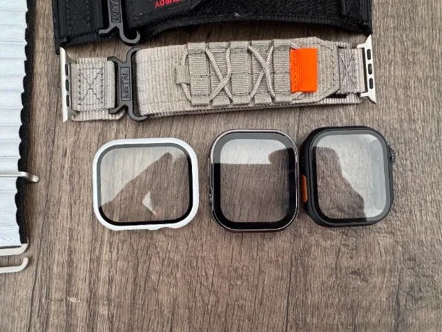 Kit 7 Pulseiras + 3 Cases Bumper p/ Apple Watch 44/45/46mm e Ultra - Perfeito Estado! - Foto 5