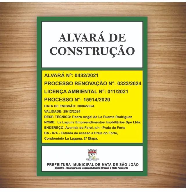 Placa de sinalização canteiro de obras e alvará de construção - Foto 2