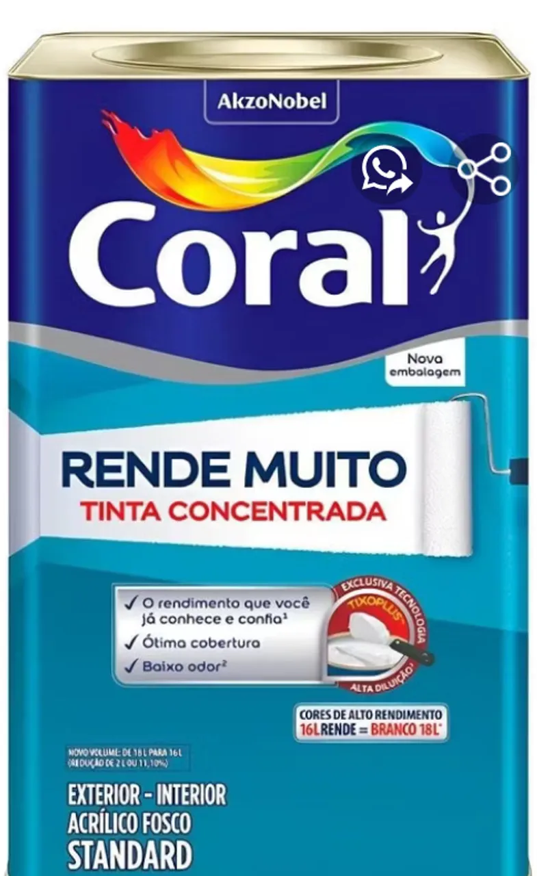 Tinta Coral Rende Muito - 16L - COR CINZA GRANITO