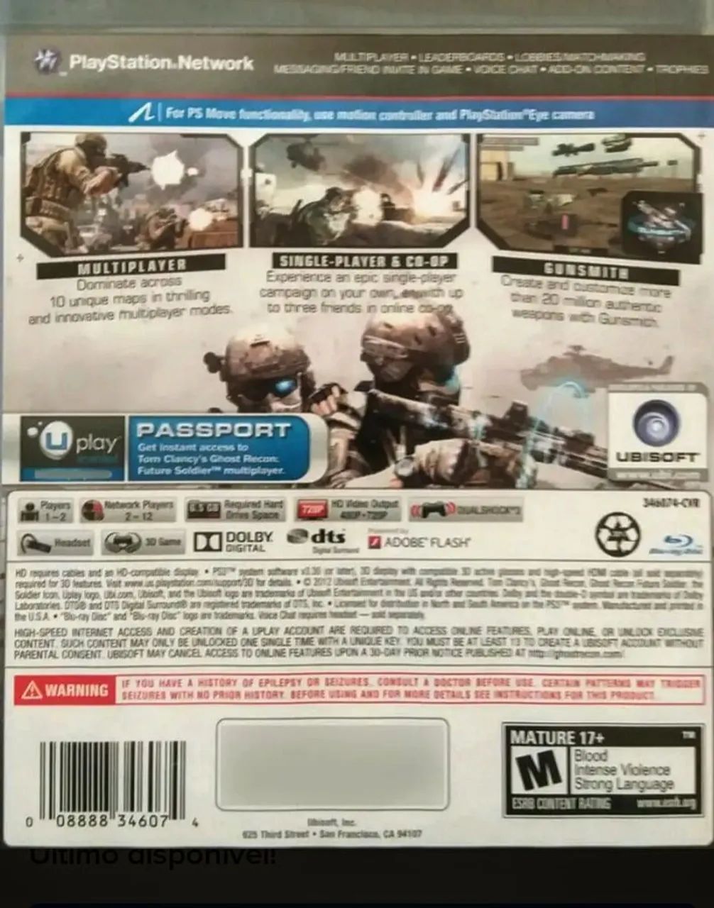 Ghost Recon -future Soldier - Ps3 -cd Original  - Foto 3