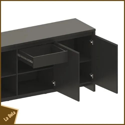 Buffet Preto Moderno 100% MDF NOVO - Foto 3