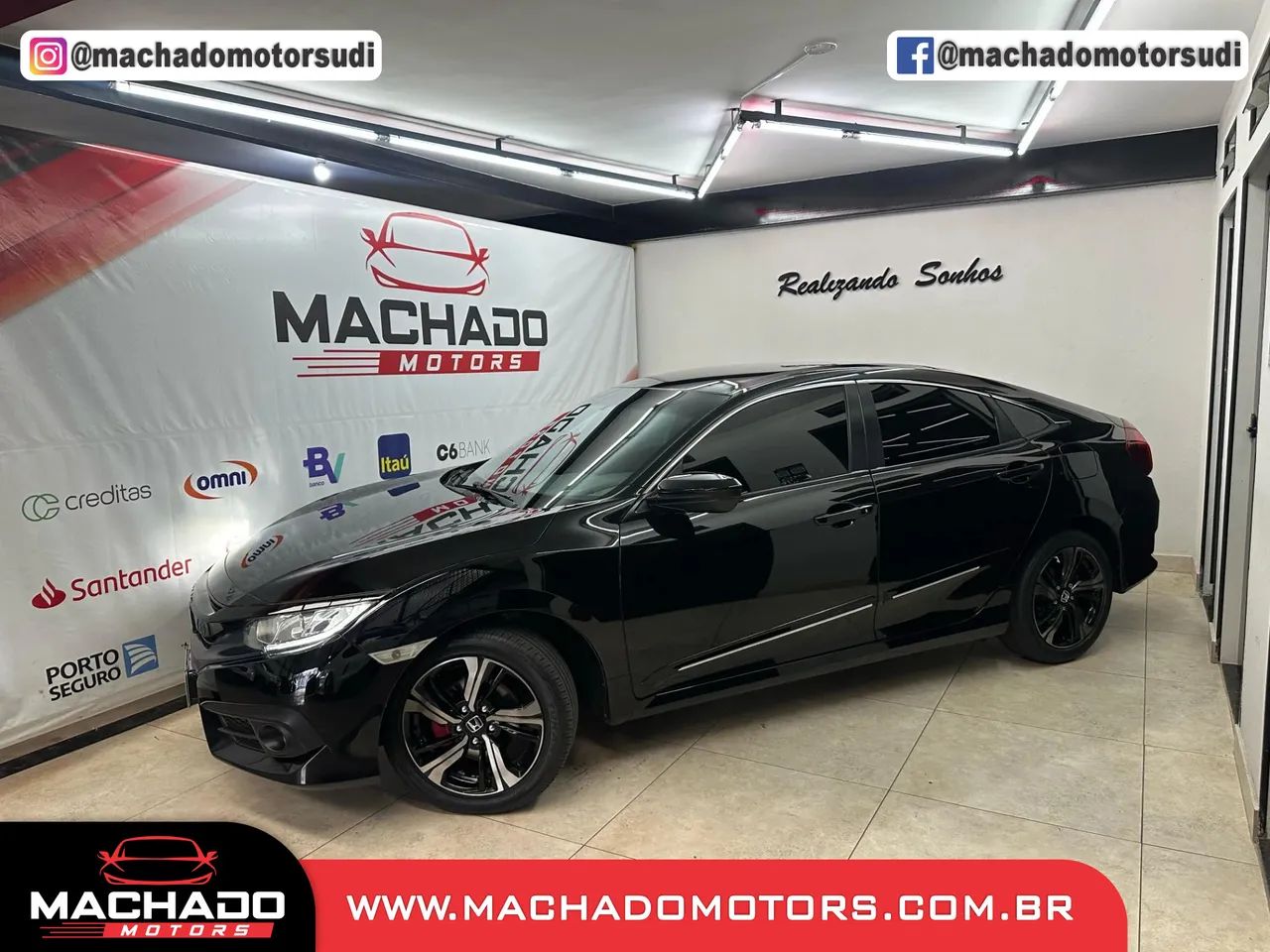 HONDA CIVIC 2.0 16V FLEXONE SPORT 4P CVT PRETO 2018