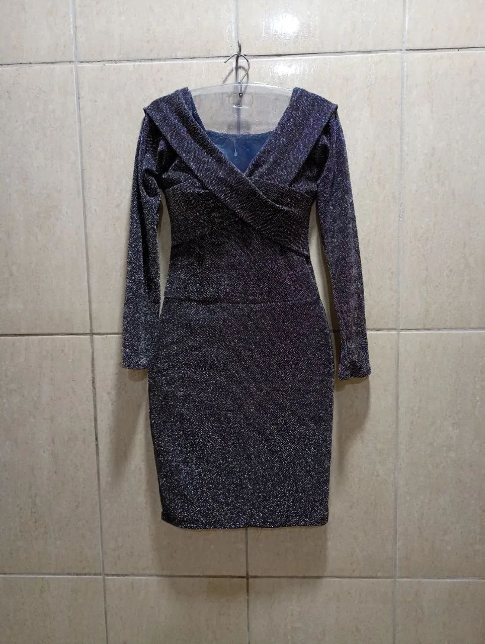 Vestido de festa em lurex 