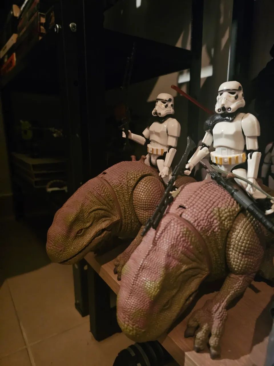 2 Sandtroopers + dewbacks star wars 