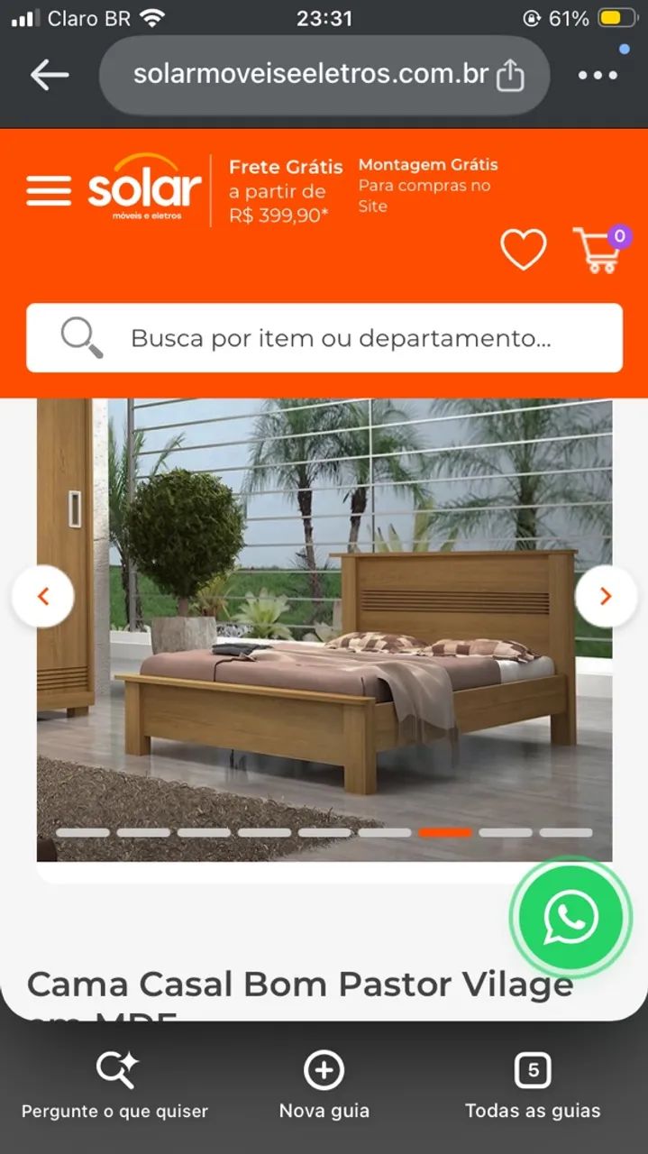 Base para cama de casal (sem colchão) - Foto 5