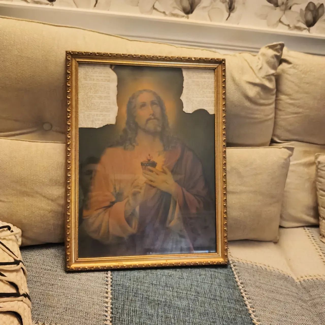 Quadro antigo de jesus - Foto 4