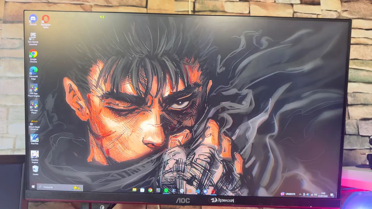     ? PC Gamer + 2 Monitores + Cadeira + Fone - Foto 4