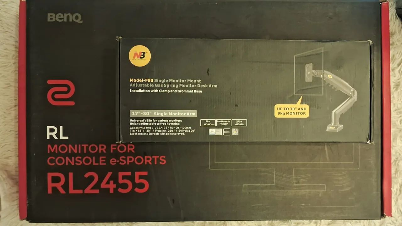 Monitor Gamer BenQ Zowie 24" com Suporte articulado de Mesa