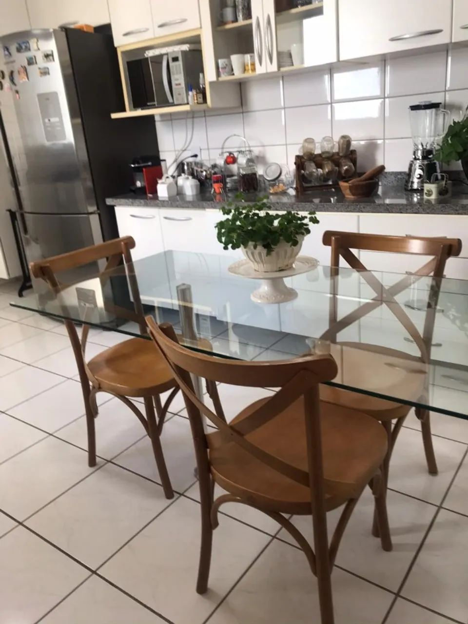 Mesa Sala/Jantar retangular vidro - Foto 2