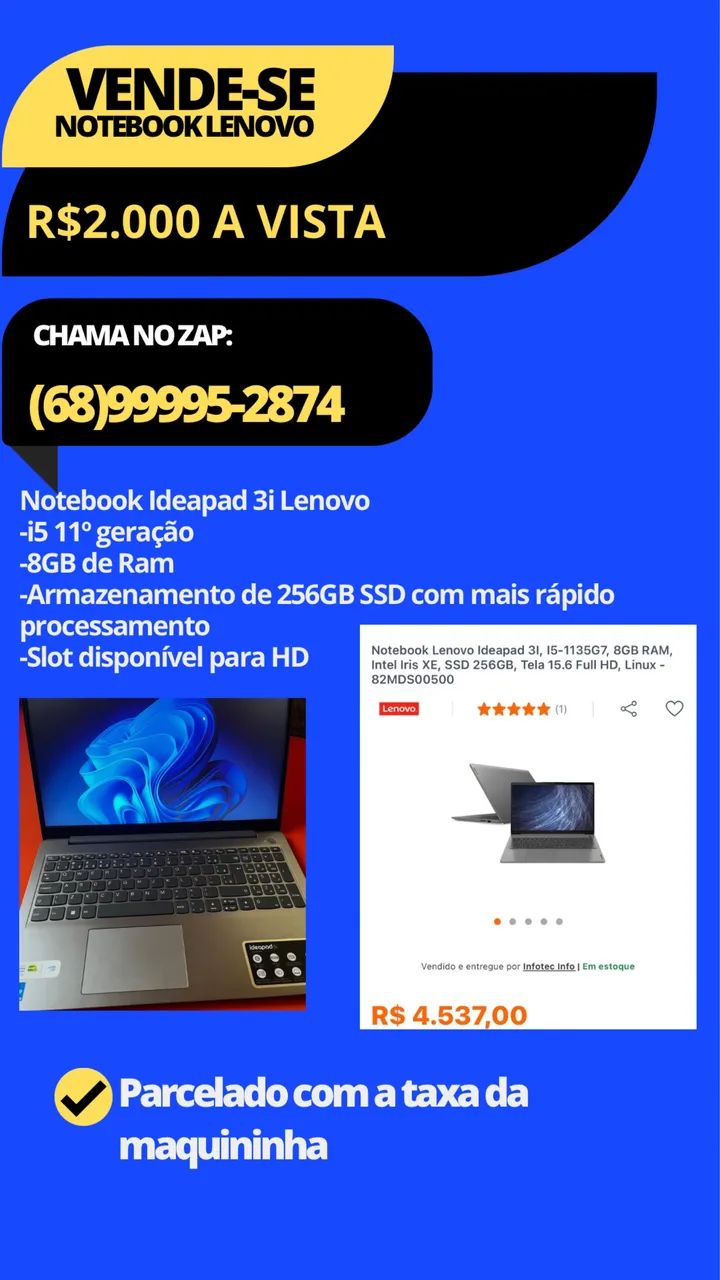 Vende-se Notebook