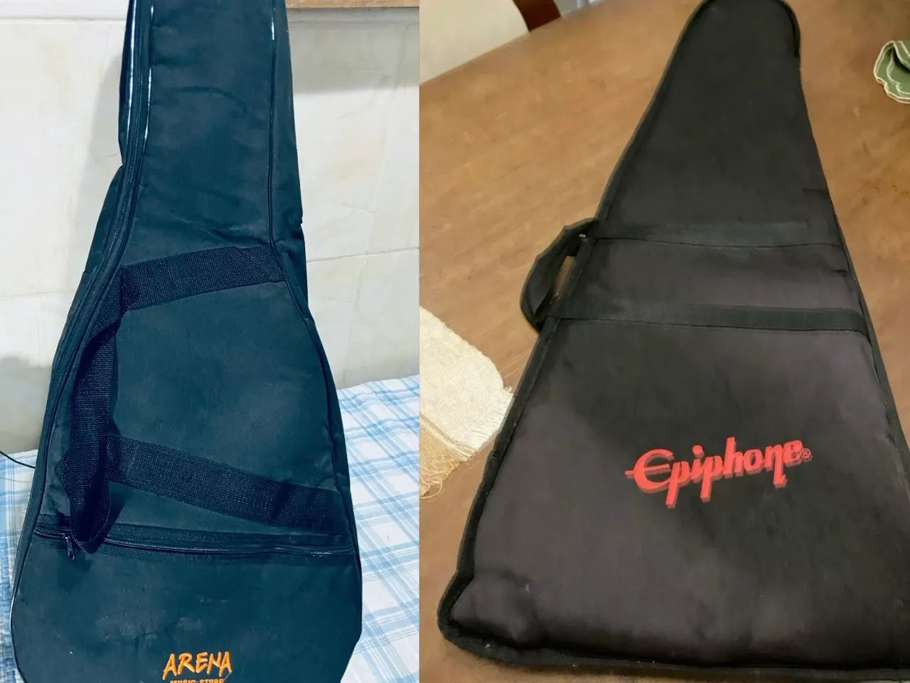 Duas capa: guitarra e outra de violão 