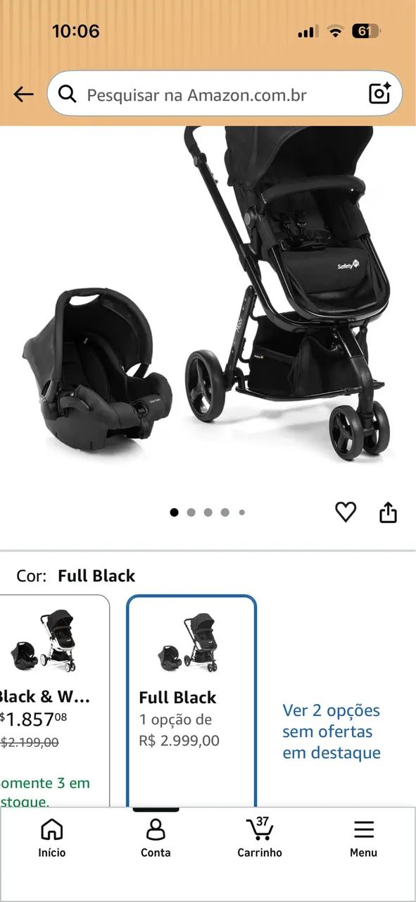 CARRINHO DE BEBÊ COM BEBÊ CONFORTO - Foto 4