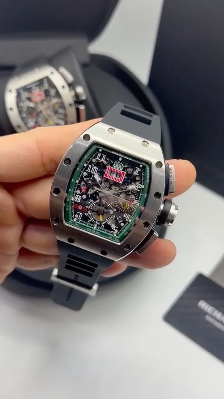 Richard Mille Automático Preto/Prata