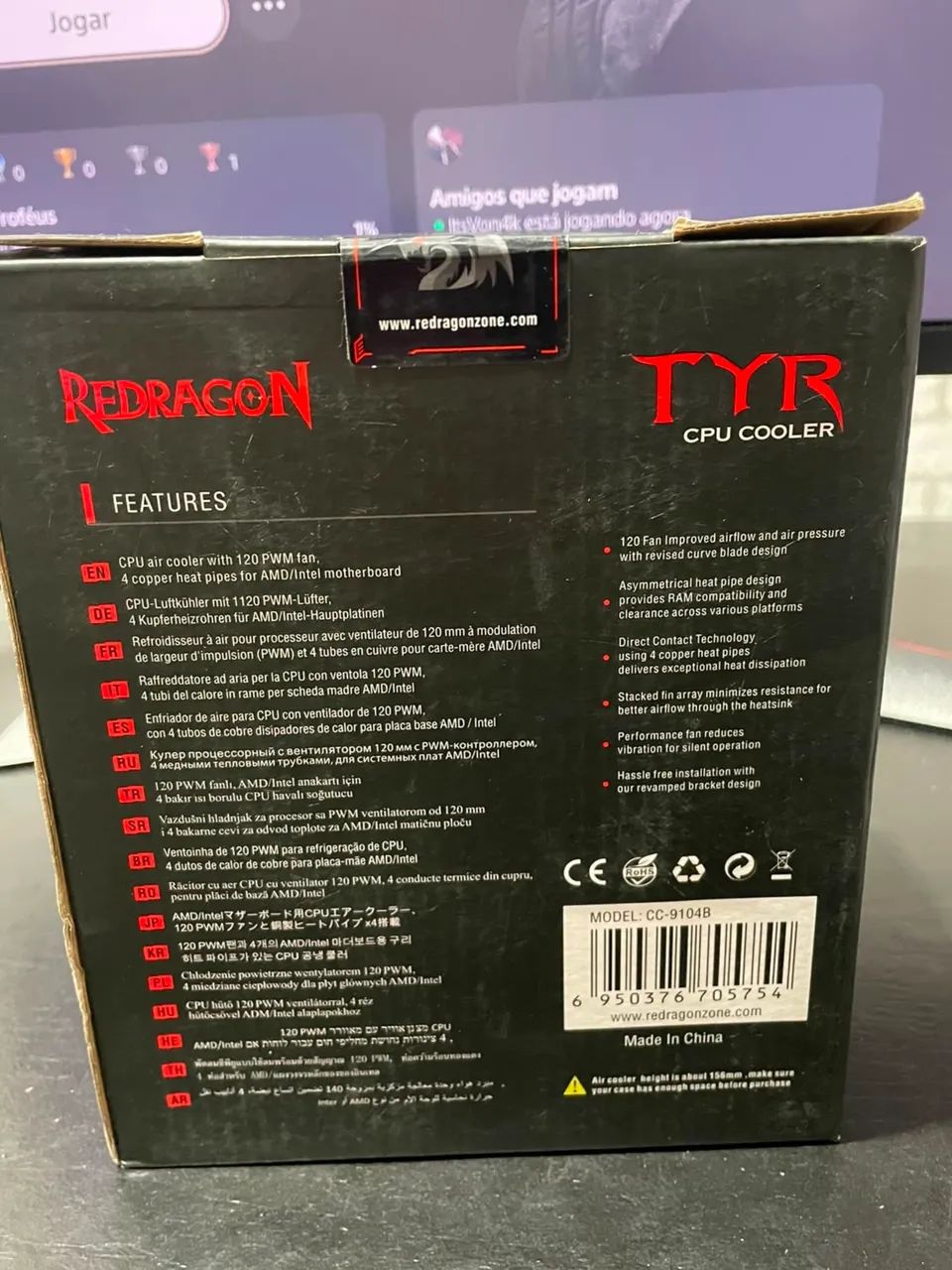 Redragon tyr cpu cooler Novo