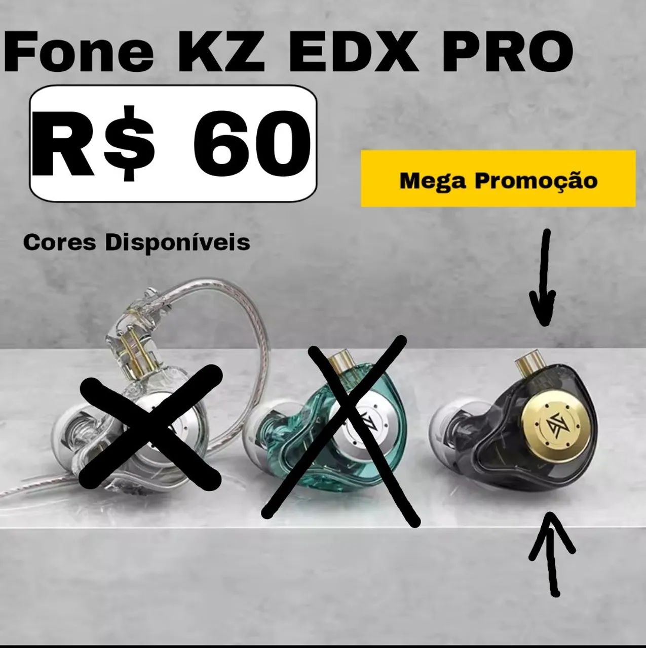 Fone KZ Edx Pro com MIC R$ 60