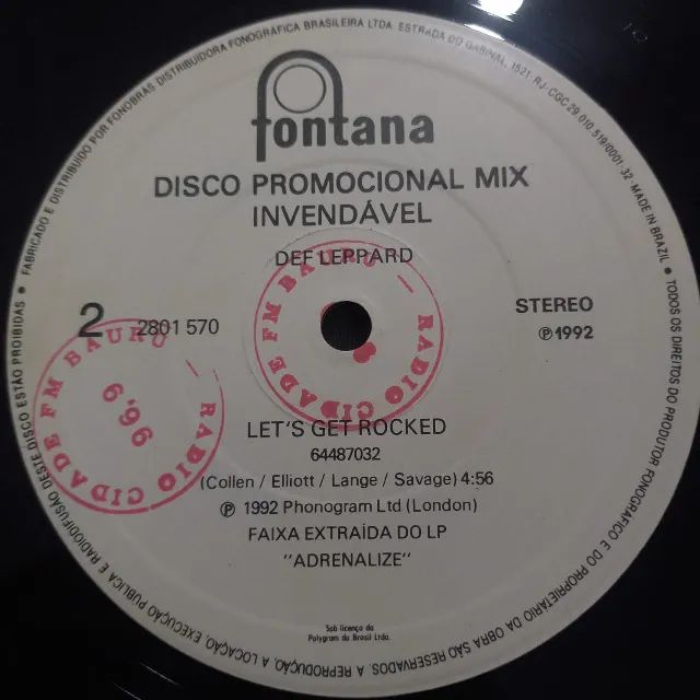 Disco de Vinil LP Disco Promocional Mix Def Leppard e Extreme - Foto 3