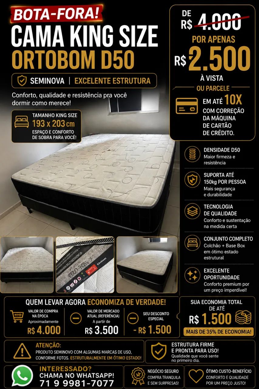 Cama Box Ortobom King Side - Foto 5