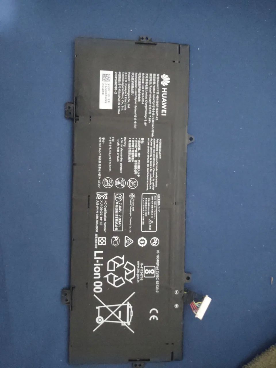 Bateria notebook Huawei Matebook X Pro 2021 (85% - 90%).
